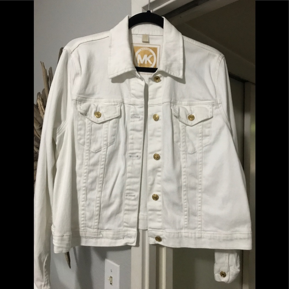 Michael Kors white denim jacket